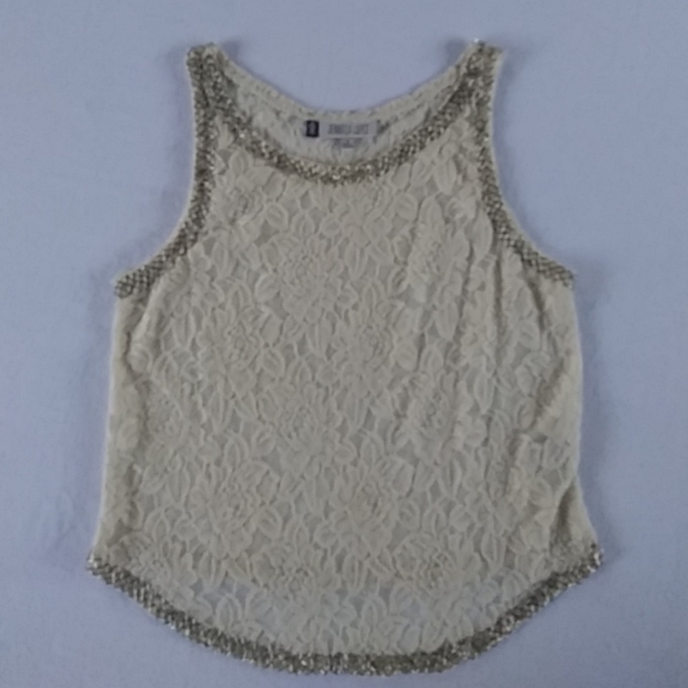 Jennifer Lopez Lace Hem Embellished Tank Sz. S